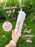Personalized  24oz White Stainless Steel Tumbler, island love cup with name Love Beach themed, Gift for bachelorette bride. Love cup island