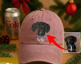 Custom EMBROIDERED Pet Hat Using Pet Photo Personalized Dog Hat Custom Cat Hat Custom Pet Cap Dog Hat Custom Dog Baseball Cap Dog Mom Hat