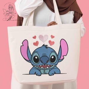 Stitch Heart Embroidery File, Cute Stitch Patch, Hawaiian Stitch Design, Tropical Flower Stitch Applique, Cartoon Stitch Decor, Embroidery