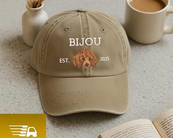 Custom EMBROIDERED Pet Hat Using Pet Photo Personalized Dog Hat Custom Cat Hat Custom Pet Cap Dog Hat Custom Dog Baseball Cap Dog Mom Hat