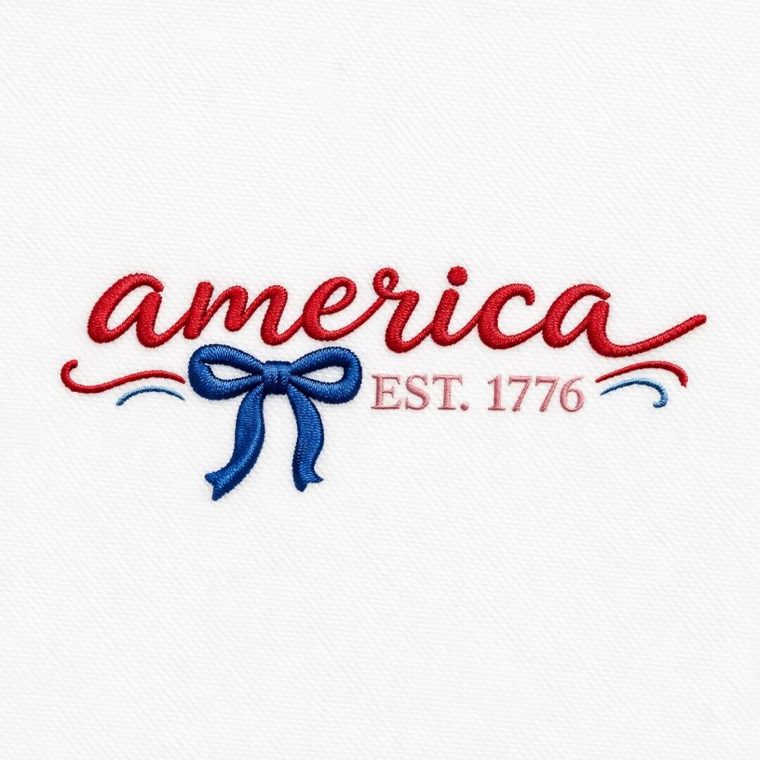 Coquette America Embroidery Design: Patriotic USA Flag Pattern, 250th ...