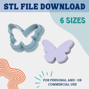 Butterfly - Digital STL Cutter File - 3D Printer Nature Beautiful Winged Insect Clay Cutter