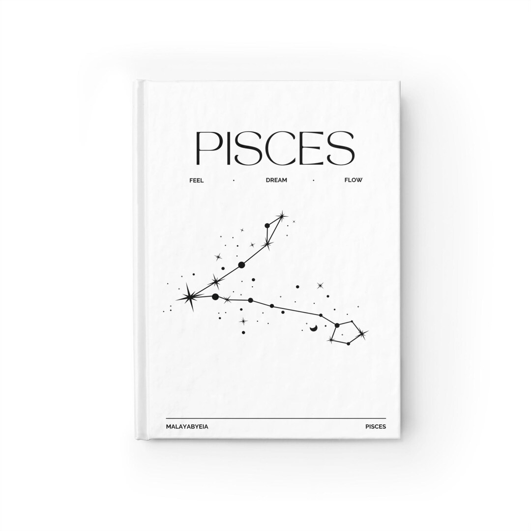 Pisces Writing Pisces Themed Journal - Feel, Dream, Flow | Astrological Notebook, Gift ...