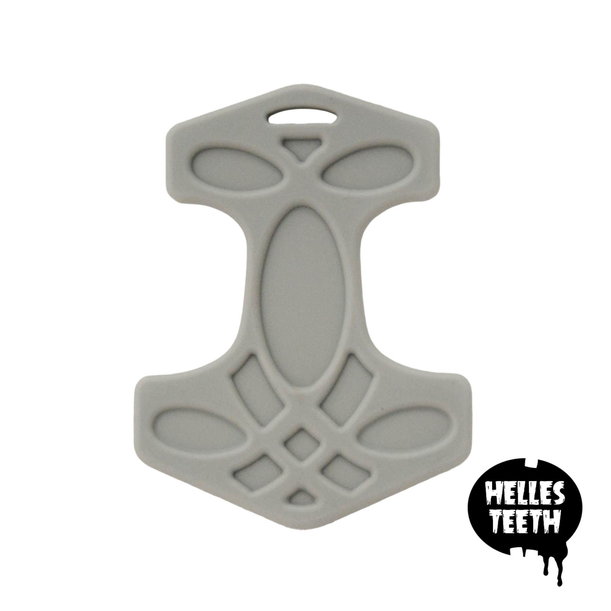 Helles Teeth Grey Mjolnir Thor s Hammer Teether Silicone