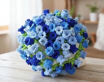 デジタルPDFダウンロード、かぎ針編みのスズランブーケブランケットの