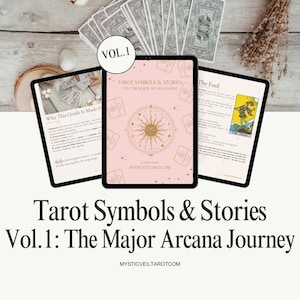 Tarot Guide to Major Arcana – Beginner PDF Workbook for Rider Waite Cards – Symbolism & Story Meanings for Intuitive Tarot Reading