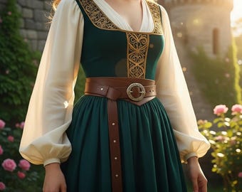 Renaissance Maxi Dress Sewing Pattern, DIY Medieval Gown (PDF Pattern)
