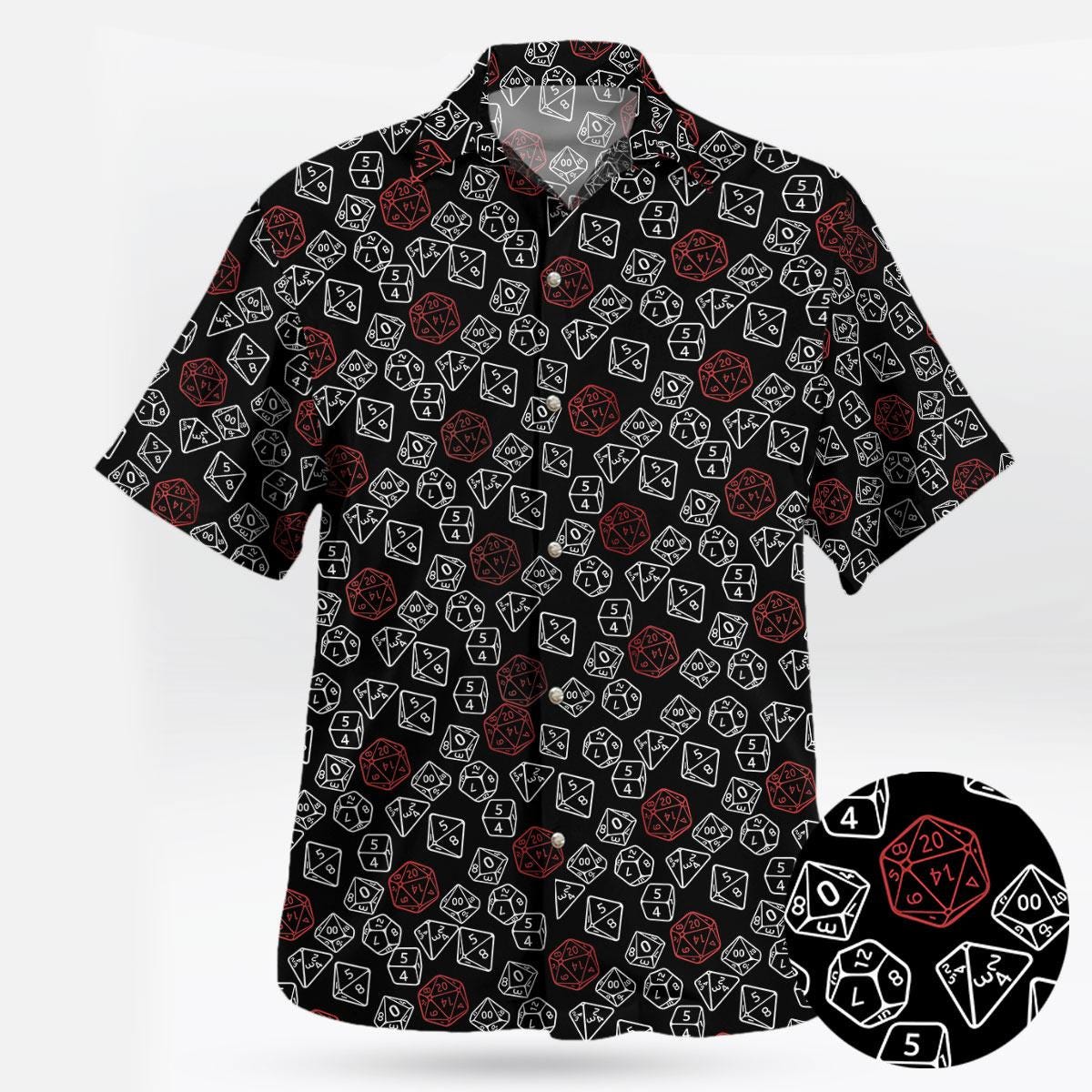 Discover Dungeons And Dragons Button Shirt, Dnd Enthusiast Hawaiian Shirt, Dnd Summer Shirt, Dice Vacation Shirt, Gift For Gamer Tropical Aloha Shirt