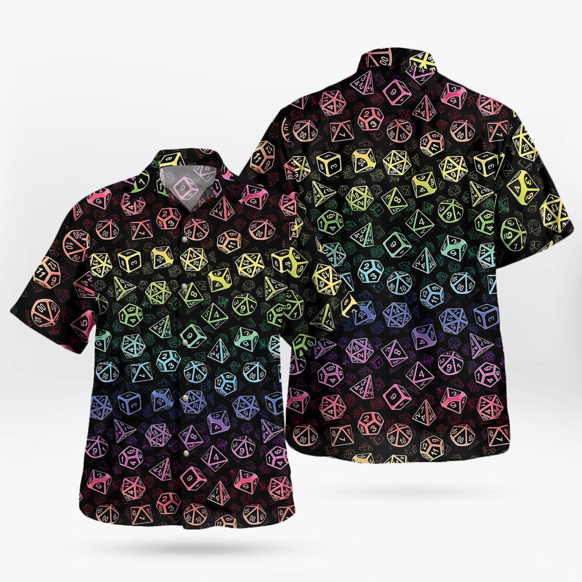 Discover Dungeons And Dragons Button Shirt, Dnd Enthusiast Hawaiian Shirt, Dnd Summer Shirt, Dice Vacation Shirt, Gift For Gamer Tropical Aloha Shirt