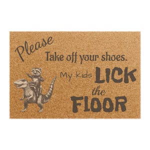 Whimsical Doormat with Funny Quote | Cute Home Decor | Gifts for Kids | Funny Welcome Mat | Family Friendly Entryway Rug
