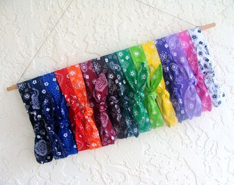 Bow Headband Bandana Rockabilly Pin Up 50s 60s 80s Girls Teen Bandanna Girl Teen Women Hairband