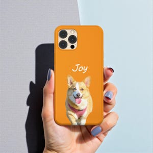 Personalized Pet Phone Case for iPhone: Custom Dog & Cat Name Photo Phone Cover