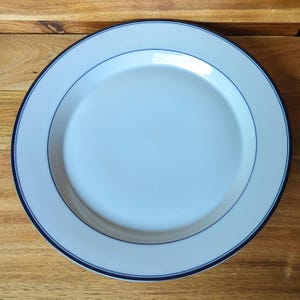 Set of 2 Dansk Concerto Allegro Blue Chop Plates – 13" (33cm) Dinner Platters – Minimalist Vintage Porcelain