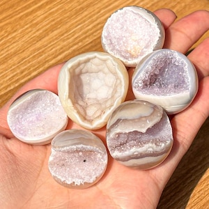 Natural Crystal Agate Geode Irregular Sphere Decorative Ornament