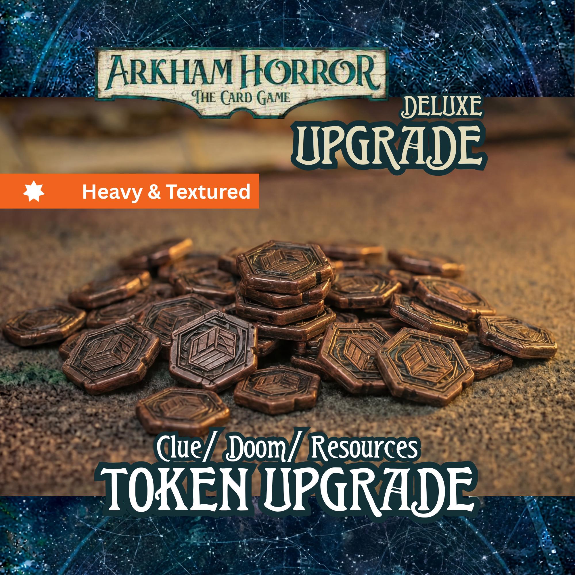 Arkham Horror LCG Tokens Upgrade Deluxe Metal Clue Doom Resource Tokens LCG Accessories Arkham Horror LCG Tokens Upgrade Deluxe Metal Clue Doom Resource Tokens LCG Accessories