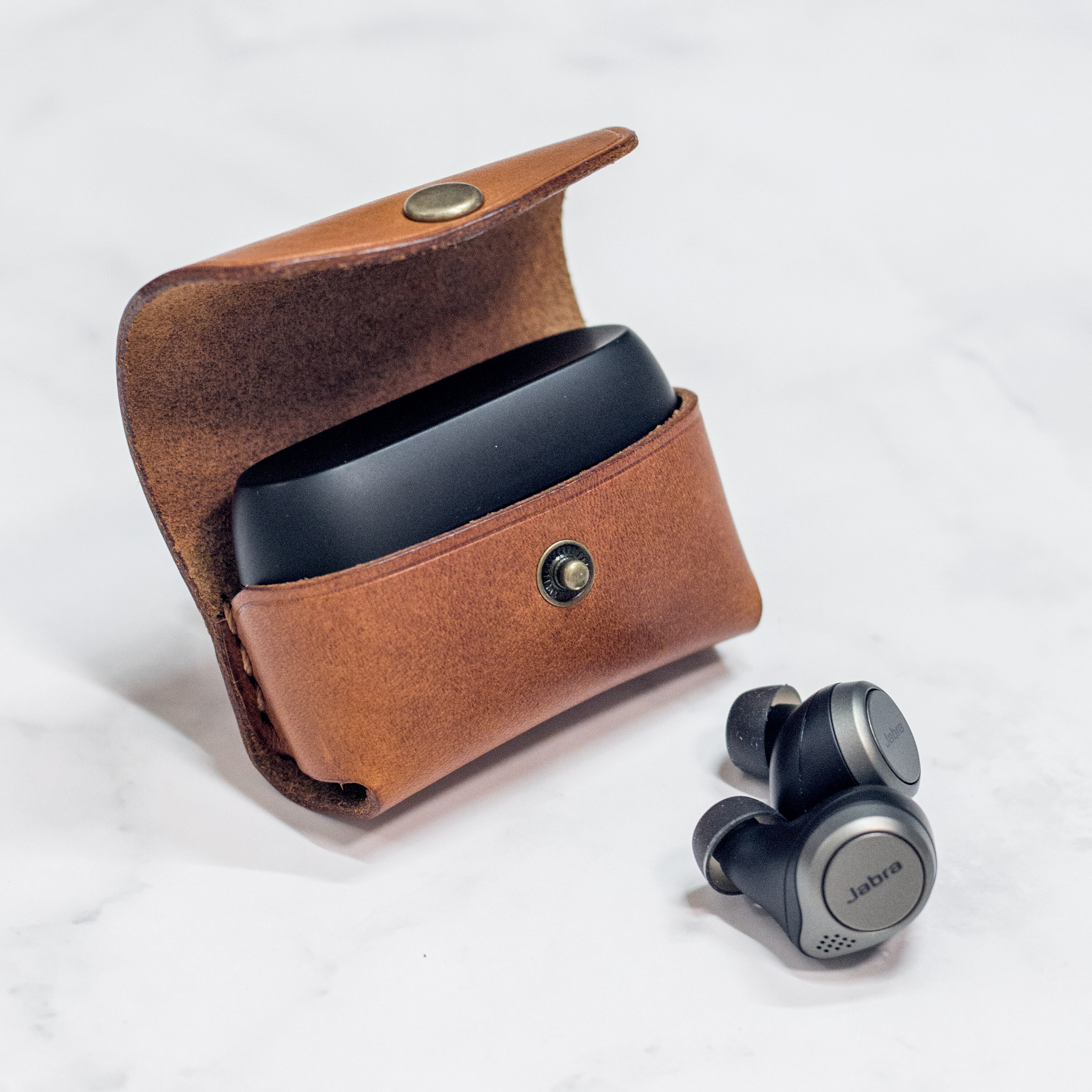 Jabra Elite 75t Wireless Earbuds Case Keychain Leather Etsy