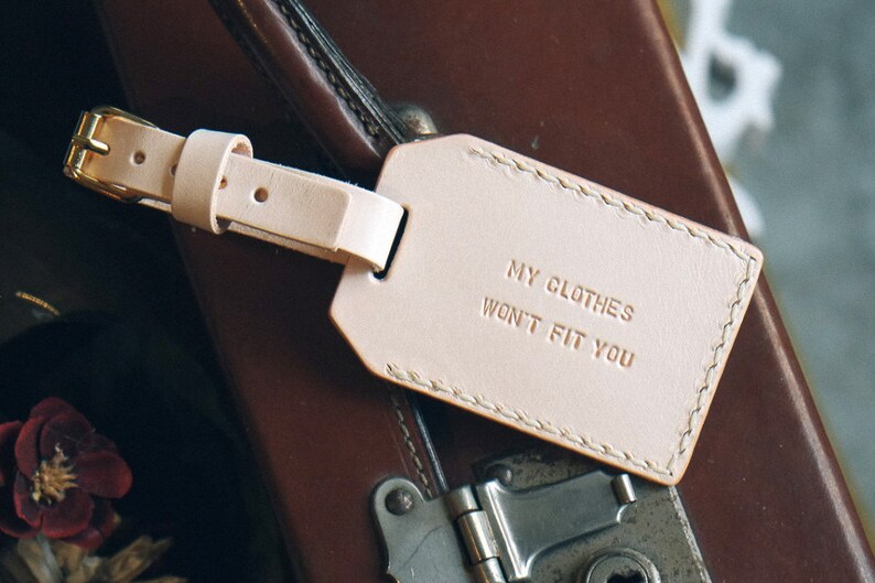 Personalized Gift For Women Leather Luggage Tag Her Image 0