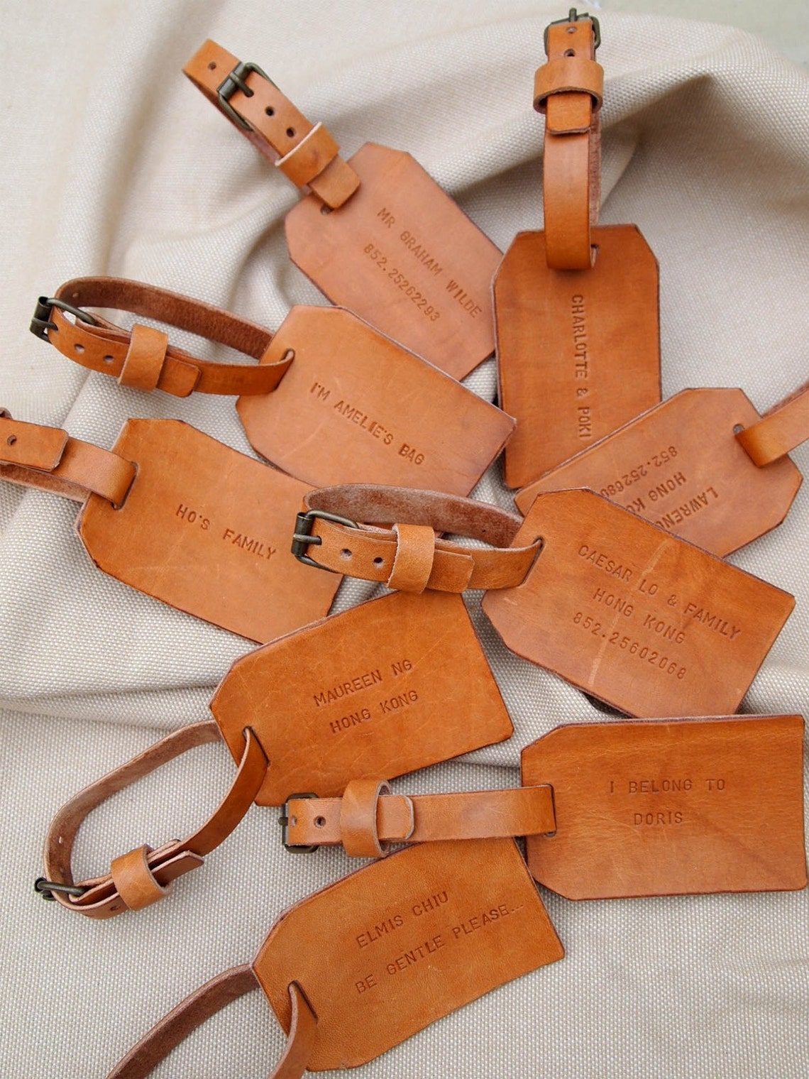 Personalized Engrave Leather Luggage Tag Travel Single Sided Etsy