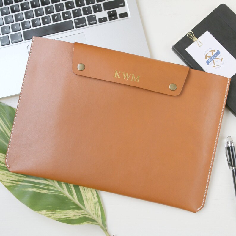 Personalized Leather Macbook Pro 13 Inch Touch Bar Case Etsy