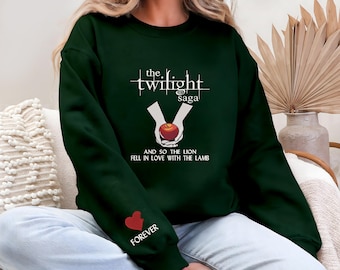 Twilight Embroidered Sweatshirt, Bookish Crewneck, Vampire Aesthetic, New Moon Eclipse Breaking Dawn Gift, Book Cover shirt, Bookish love