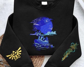 Sweat-shirt et sweat-shirt brodés Legend of Zelda, pull fleur princesse silencieux, cadeau Gamer pour elle, chemise Legend of zelda, cadeau pour les fans