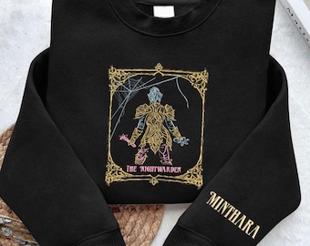 Sweat-shirt et sweat à capuche brodés Minthara Bg3, Baldur's Gate 3 Minthara Character Merch, chemise de jeu, cadeau pour les fans, chemise Bg3, cadeau de jeu
