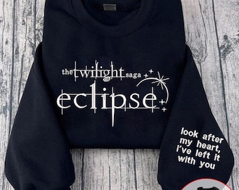 Sweat-shirt et sweat à capuche brodés Twilight, chemise Twilight Saga, pull livresque, chemise Eclipse Breaking Dawn New Moon