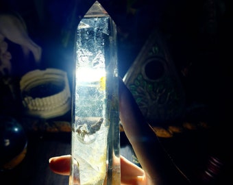 Rare A+++ High Grade Giant Madagascar Gold Sand Enhydro Fluid Inclusion Quartz Display Specimen