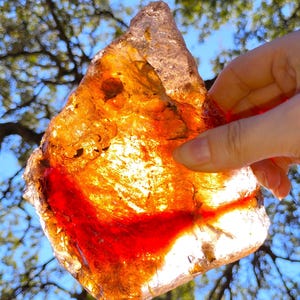 Massive Extremely RARE A+++ Museum Quality Brazil Scarlet Red Golden Pleochroic Gemmy Imperial Topaz Display Specimen - &quot;Soul of Brazil&quot;