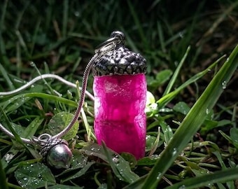 Valhalla Gems OOAK 'Acorn Series' A+++ Gemmy Translucent Hot Fuchsia Pink Myanmar (Burma) Ruby Statement Pendant - "Spirit of the Great Oak"