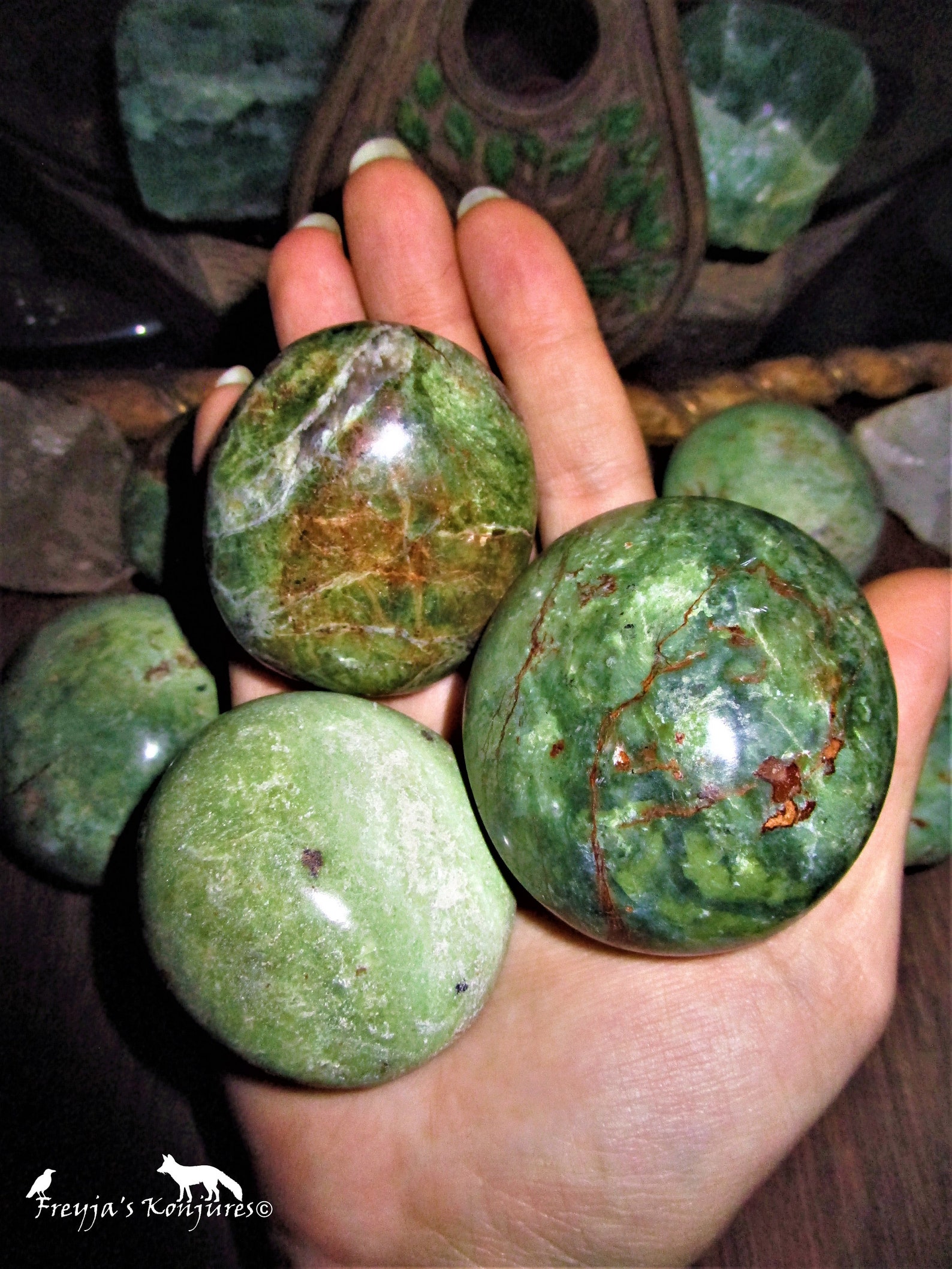 Jungle Green Potch Opal Meditation Companion gem of Etsy