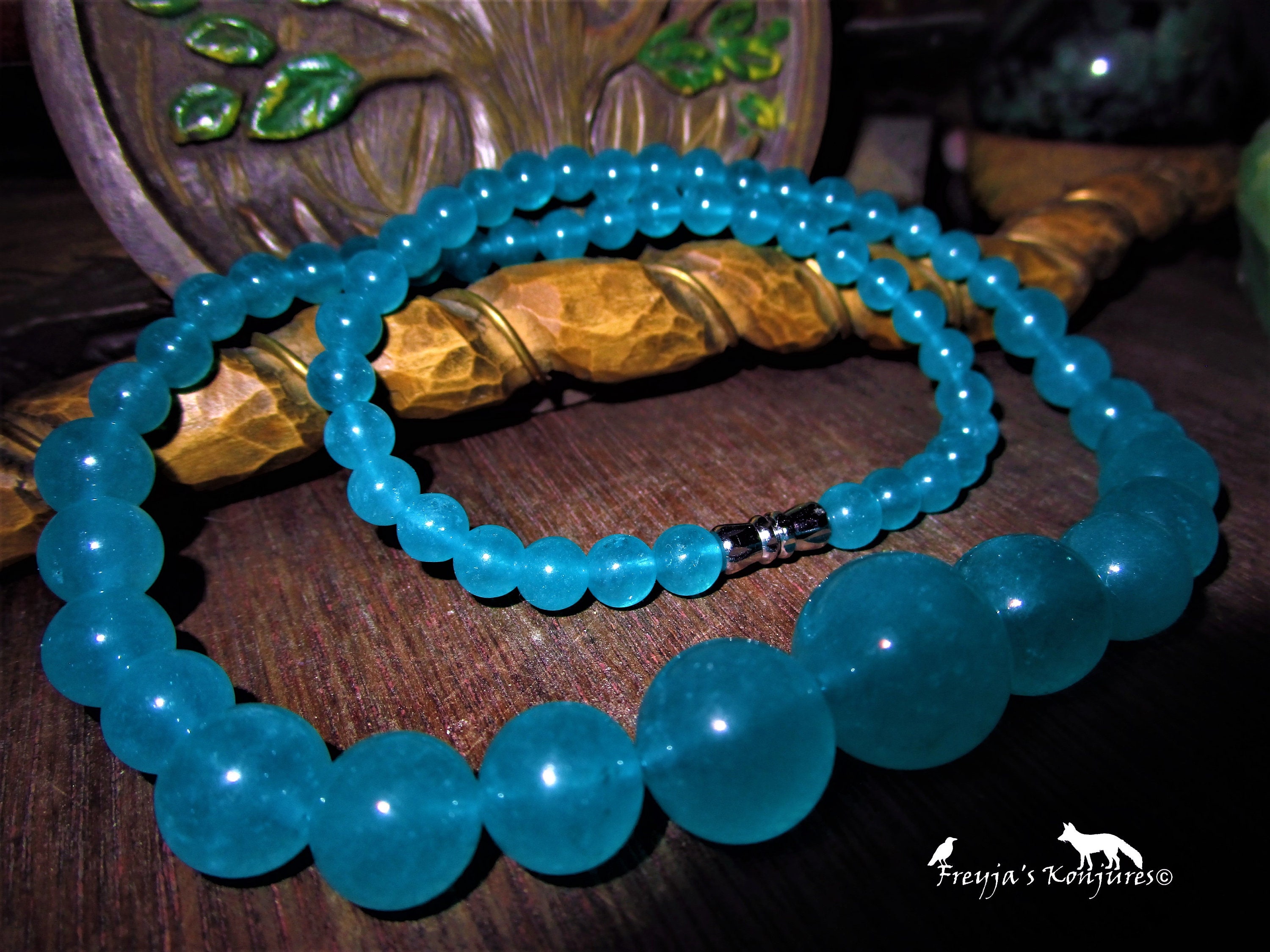 Vivid Gem Grade Blue Amazonite Bead Necklace | Etsy
