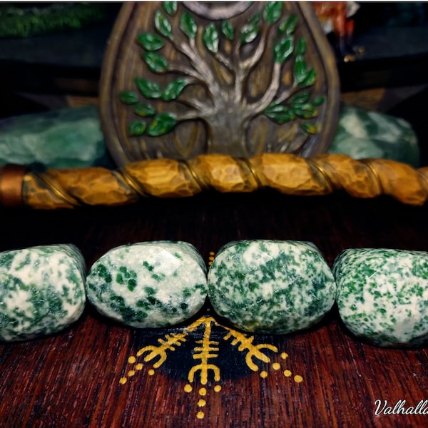 Sacred Connemara Irish Marble Carved Ring - "Jewel of the Aos Sí" - Druids, Sídhe, Protection, Fairies, Luck, Love, Wish Stone