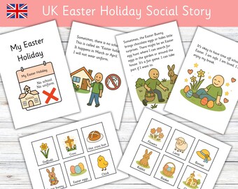 Autism Social Story UK Easter Holiday, No Uniform, Routine Change, Spring Visual Support SEN Kids