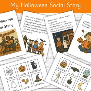 Autism My Halloween Social Story, Routine Change, Trick or Treat Autism Visual Support SEN Kids