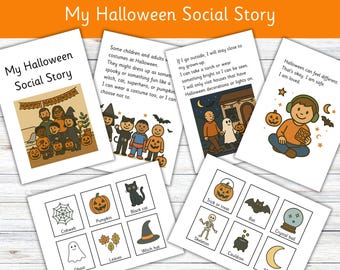 Autism My Halloween Social Story, Routine Change, Trick or Treat Autism Visual Support SEN Kids