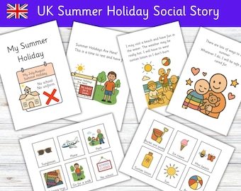 Autism Social Story 6 Week Summer Holidays, No Uniform, Routine Change, Visual Support SEN Kids