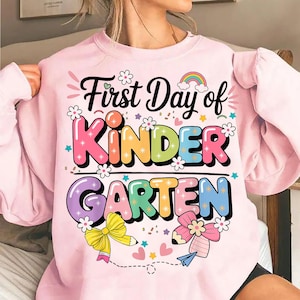First Day of School Png, Coquette First Day Of Kindergarten Png, Back to School Png, Happy First Day of School Png, Hello School Shirt png