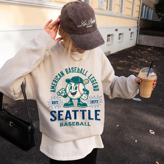 Vintage Seattle Baseball Style Sweatshirt, Baseball Team Shirt, Seattle Baseball Game Day Tee,Sweat-Aldult-Youth Tshirt,Baseball Hoodie