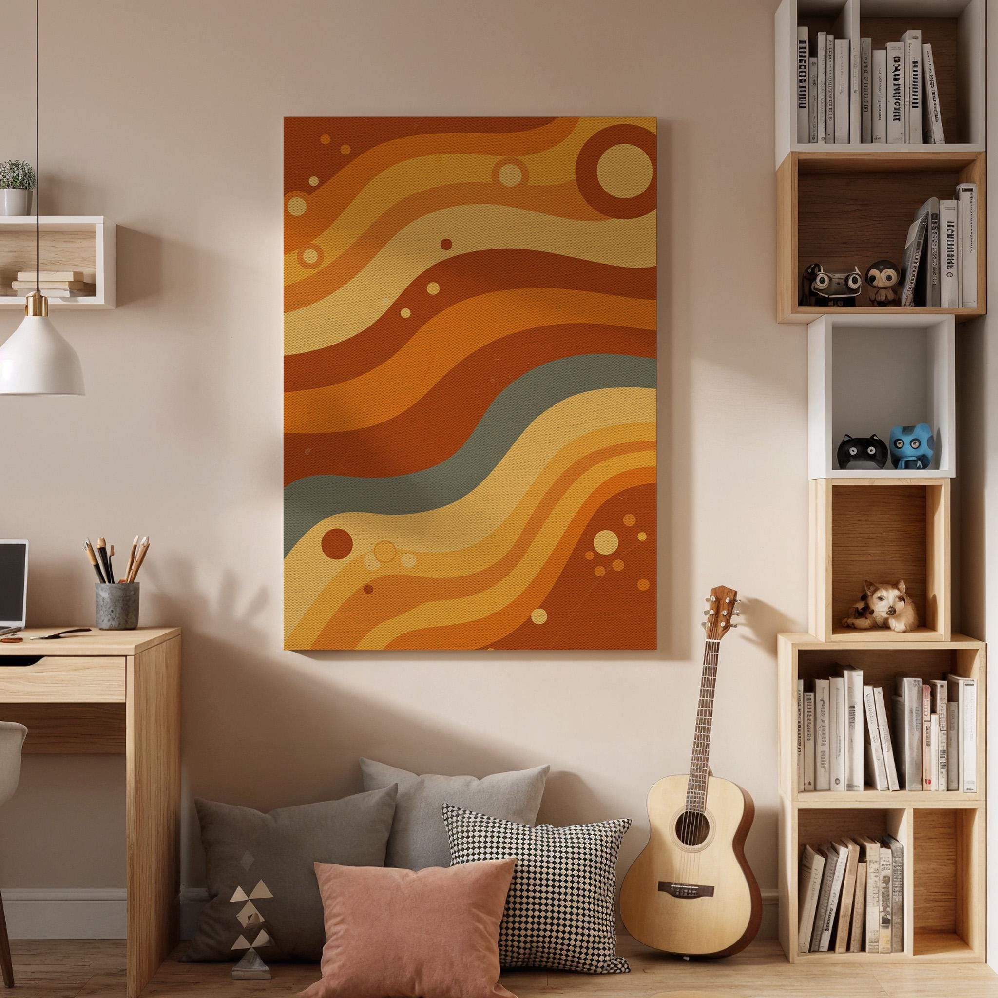 Groovy WALL ART ELEMENTS WALL 洋書 Affirmation Retro 6, of Set Print, Art Wall Funky Art, 洋書