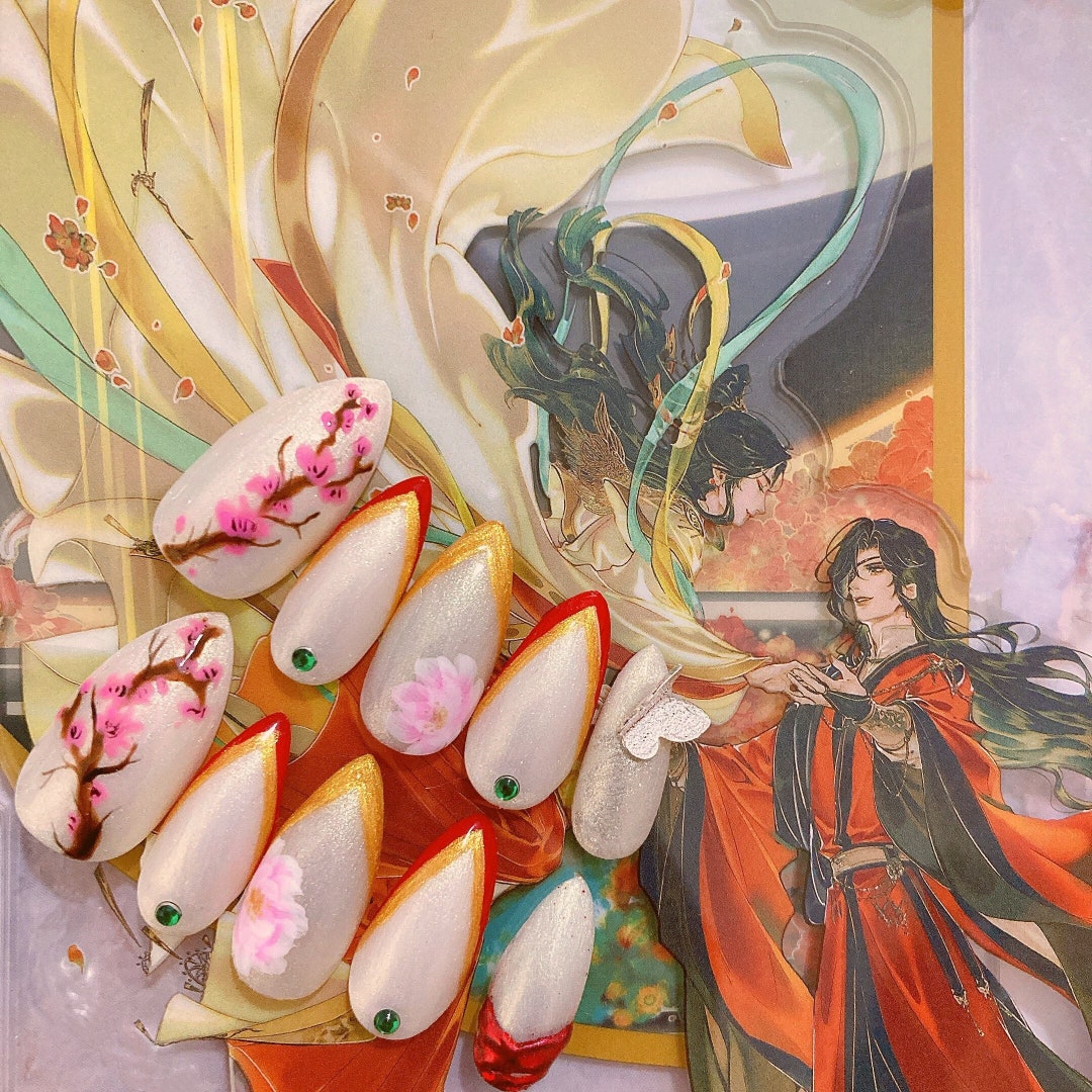 TGCF Xie Lian Dianxia Inspired Press on Nails | Custom Made