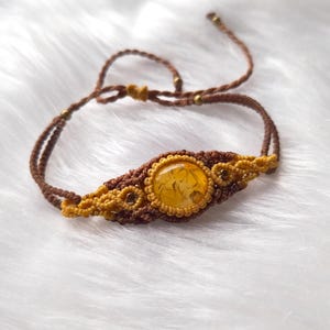 Mexican Fire Opal Bracelet – 4ct gemstone Handmade Canary opal Wristlet, Unisex Macramé Jewelry with Sacred Energy, Healing Crystals jewelry