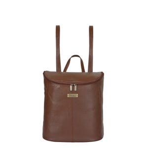 Hand-painted Leather Triangle Backpack: Convertible Strap  display picture 1