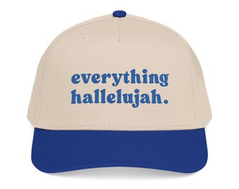 Casquette de baseball avec paroles All Hallelujah Worship | Chapeau Faith | Texte de chant chrétien