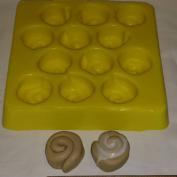Mini Cinnamon Buns Soap & Candle Mold - 12 cavities