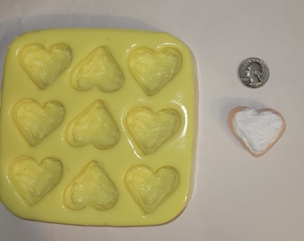 Mini Frosted HEART Cookies Soap & Candle Mold