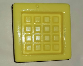 2 1/2" Square Waffle Soap & Candle Mold - 1 cavity