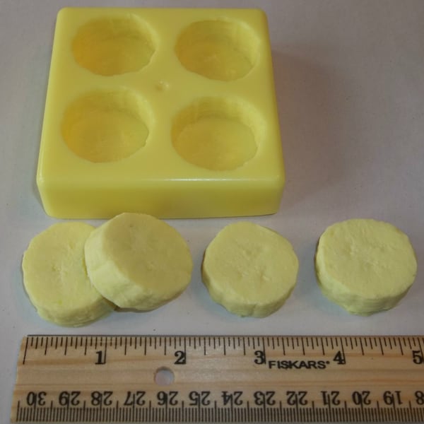 Banana Slices Soap & Candle Mold- 4 cavities *sale*