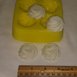 Whipped Cream Dollop Soap & Candle Mold -4  cavities