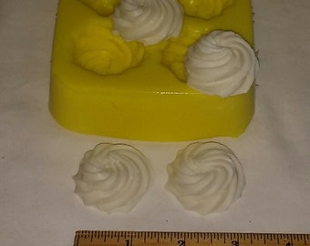 Whipped Cream Dollop Soap & Candle Mold -4  cavities